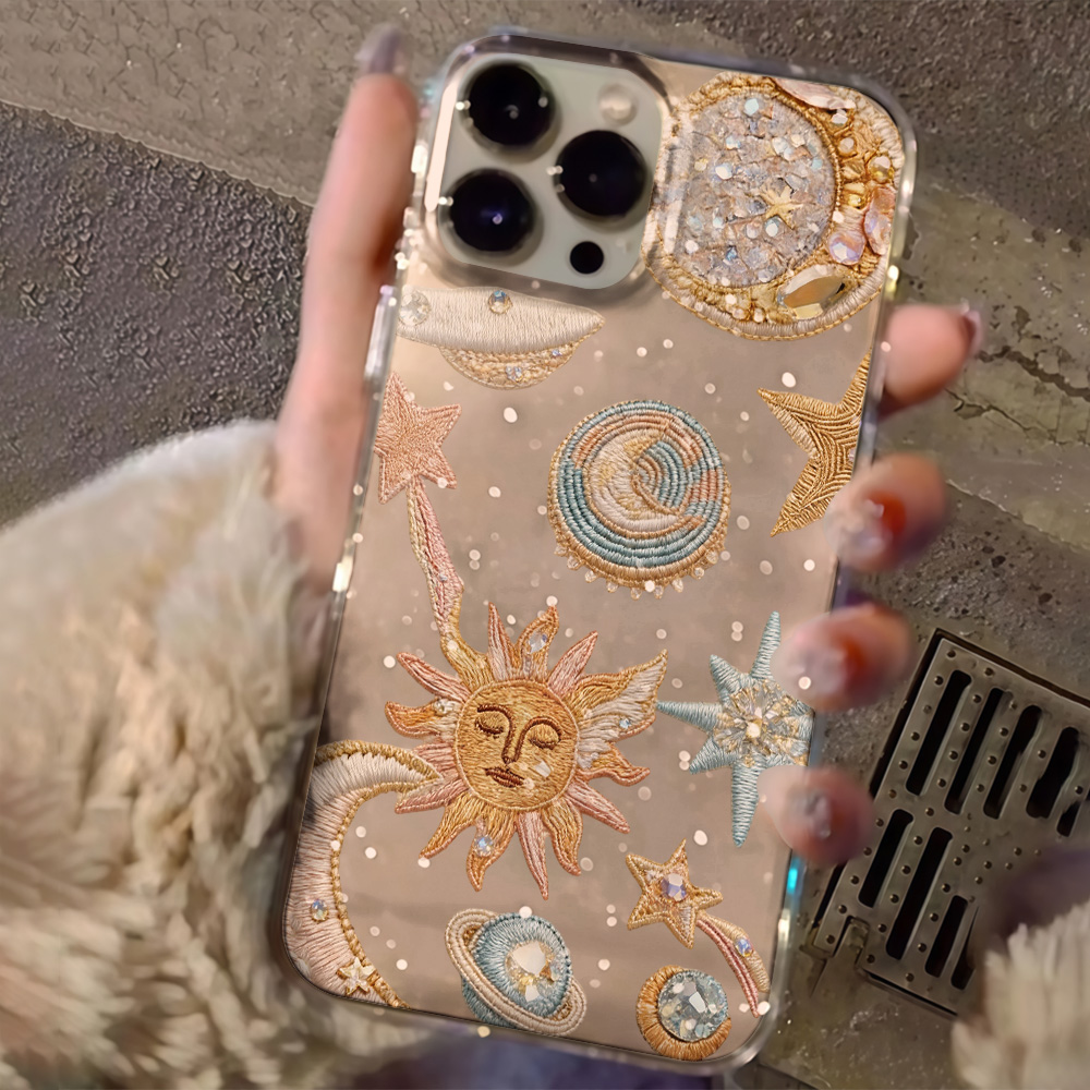 Creativity Stars Moon Clear Gl - Clear Shockproof Bumper Case 评论和价格