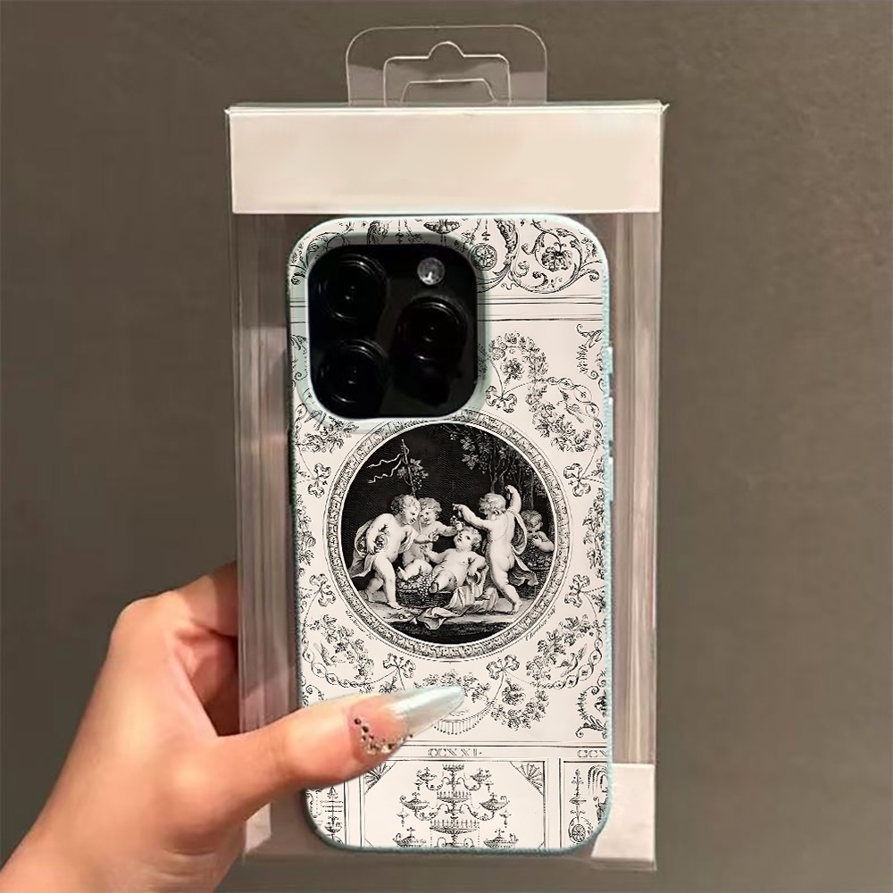 Vintage Baroque Angel Pattern  - Vintage Floral Pattern Soft Case 评论和价格