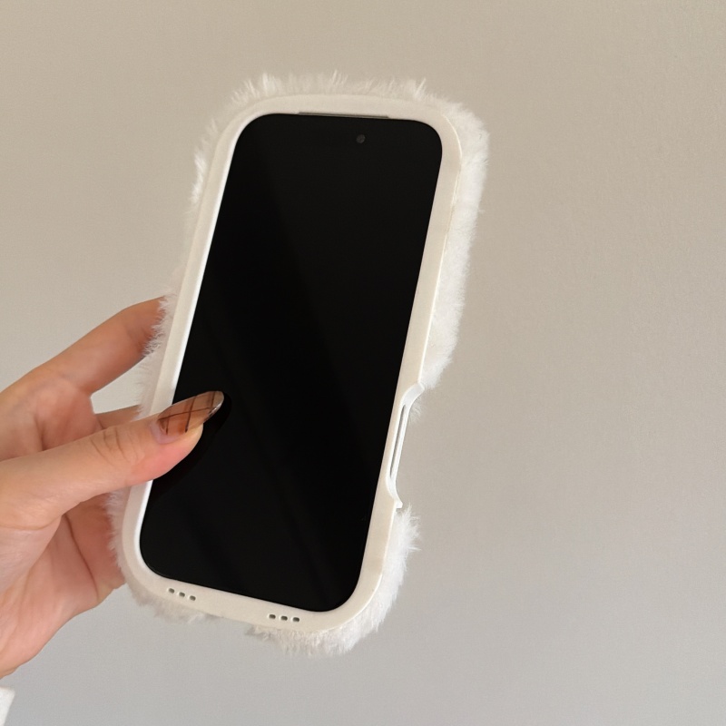 Cute cartoon White Fluffy fur  - Cute Cartoon Wrist Strap Silicone Case 评论和价格