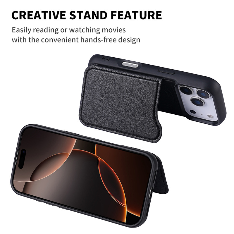 For Magsafe Magnetic Flip Leat - Leather Wallet Card Holder Phone Cover 评论和价格