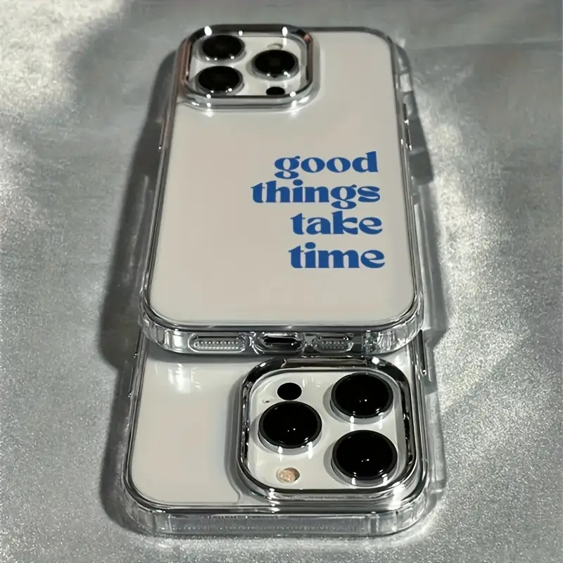 Good Things Take Time Lens Fra - Clear Shockproof Bumper Case 评论和价格