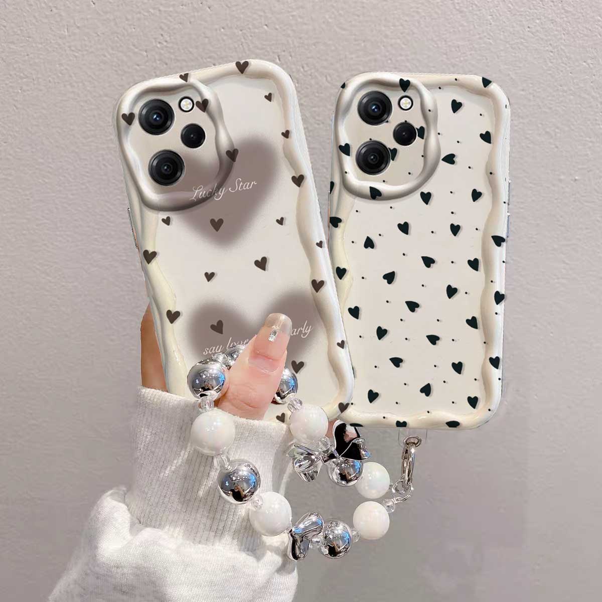 Case For RENO 15 15F 14 PRO 14 - Cute Cartoon Wrist Strap Silicone Case 评论和价格
