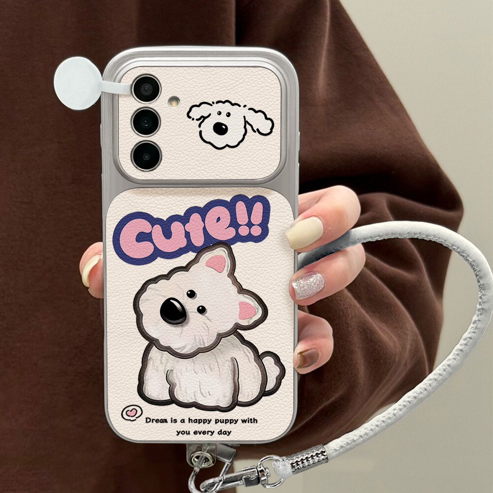 Cute Cartoon Dog Lanyard Phone - Cute Cartoon Wrist Strap Silicone Case 评论和价格