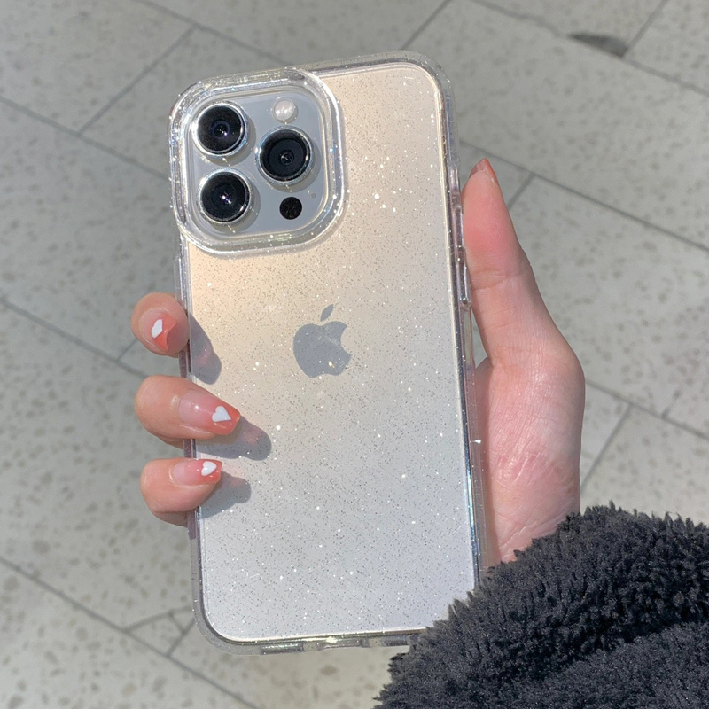 Transparent Simple Glitter Pho - Clear Shockproof Bumper Case 评论和价格