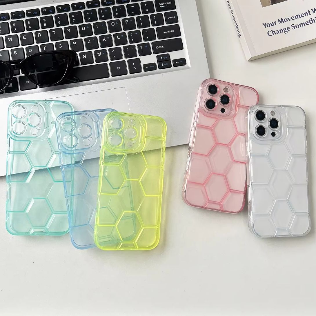 Honeycomb Geometric Football P - Clear Shockproof Bumper Case 评论和价格