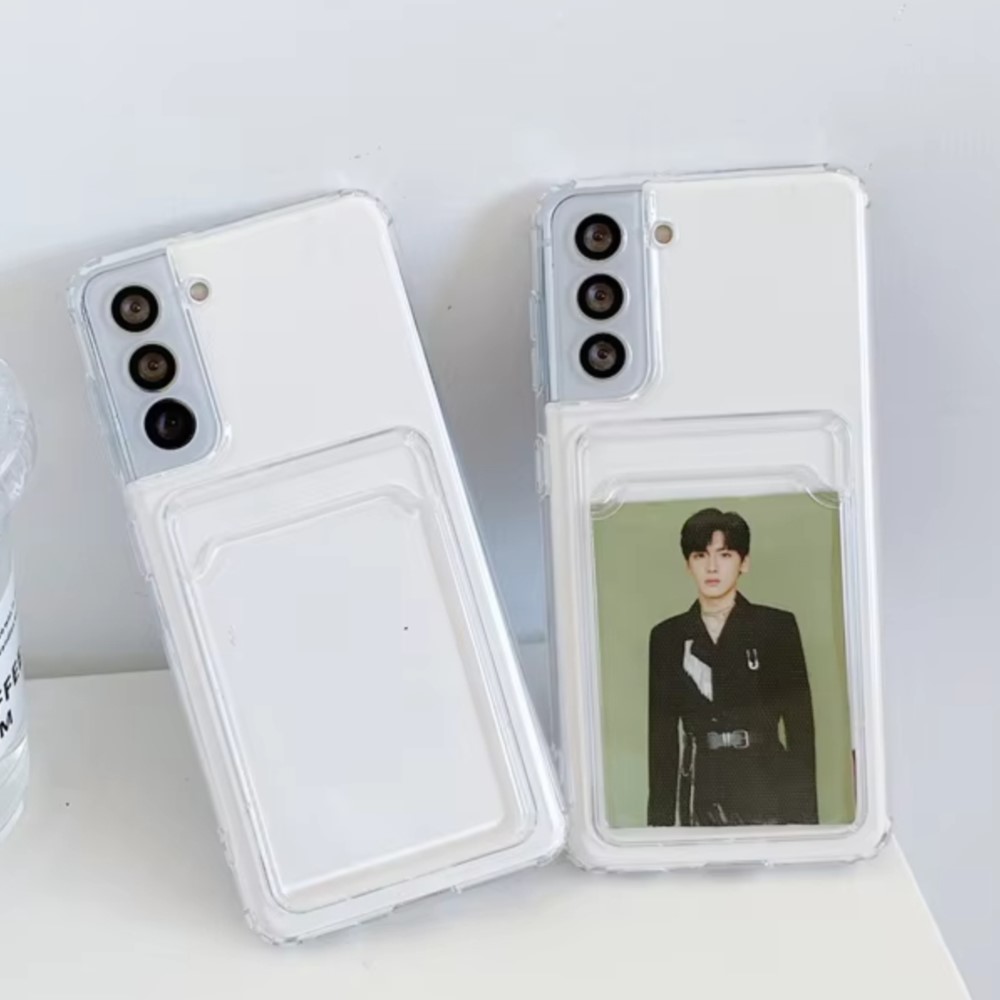 Clear Silicone Card Slot Holde - Clear Shockproof Bumper Case 评论和价格