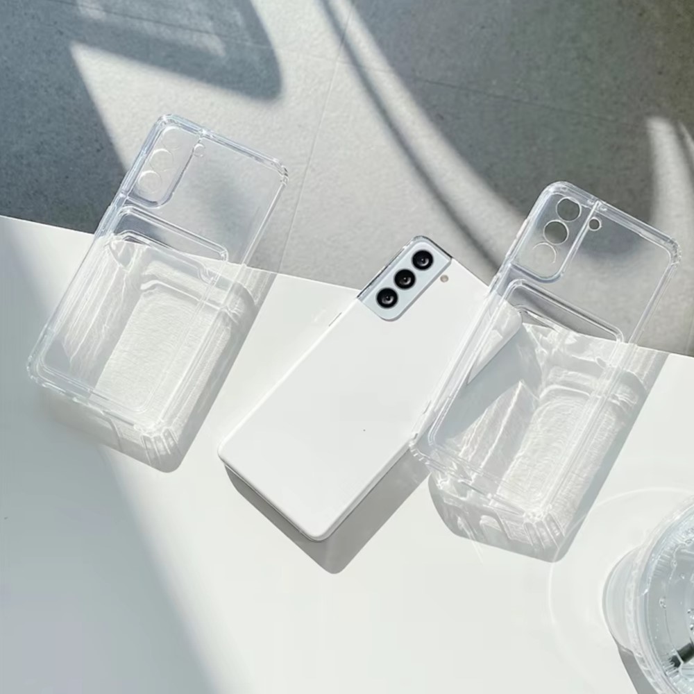 Clear Silicone Card Slot Holde - Clear Shockproof Bumper Case 评论和价格