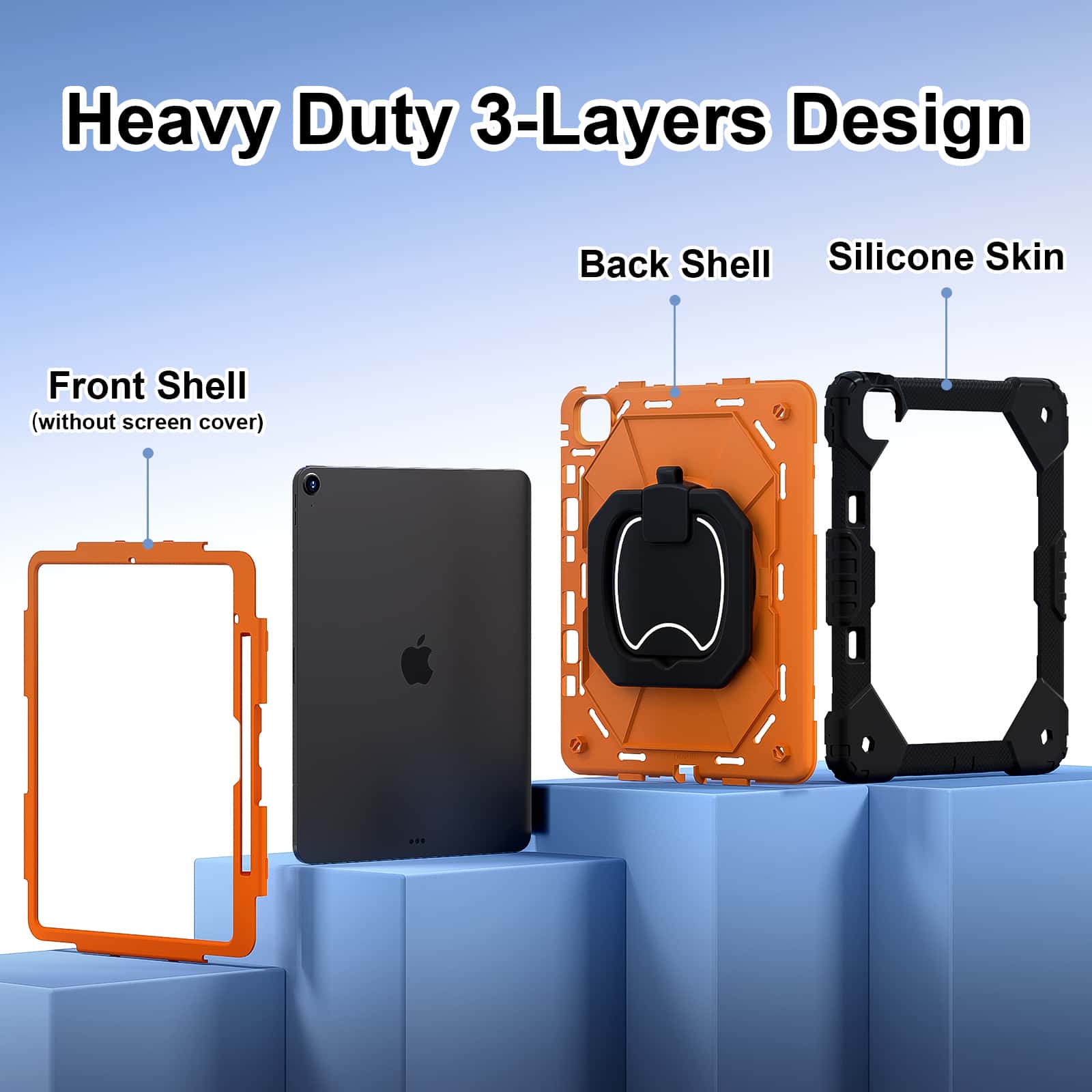 For iPad Pro 13 M5 Air 13 M4 M - Heavy Duty 360 Full Body Protective Case 评论和价格